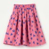 Roze rok met hartjes - Woven midi skirt hearts pink lemonade