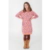Roos kleedje met hartjes - Long sweatdress hearts peach rose