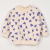 Ecru sweater met hartjes - Baby sweatshirt hearts cream
