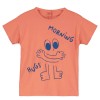 Oranje t-shirt met mannetje - Regular t-shirt morning hugs papaya 