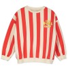 Rood wit gestreepte sweater pool party - Sweatshirt pool party red stripes/off white 