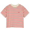 Rood wit gestreepte t-shirt - Wide fit t-shirt off white 