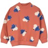 Roestbruine sweater met hondjes - Clay