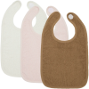 Set van 3 badstof slabben - 3-pack basic badstof offwhite/soft pink/toffee