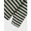 Donkergroen/greige gestreepte t-shirt - Nkmsalmo pure cashmere