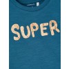 Petrolblauwe t-shirt super - Nbmlionel legion blue