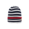 Blauw wit gestreepte muts