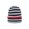 Blauw wit gestreepte muts