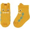 Okergele babysokjes met monster