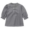 Donkergrijs jeans jurkje met blaadjes - Girls dress loa grey denim