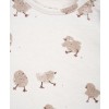 Beige t-shirt met kuikentjes - Printed jersey ls t-shirt chick skein