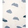 Beige kruippakje met blauwe wolkjes - Printed jersey jumpsuit clouds detail
