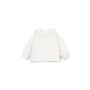 Ecru t-shirt met kraagje - Jersey ls t-shirt scale