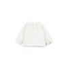 Ecru t-shirt met kraagje - Jersey ls t-shirt scale