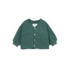 Donkergroene cardigan - Jersey cardigan fiber