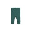 Donkergroen broekje - Rib leggings fiber
