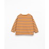 Gestreepte t-shirt - Striped jersey ls t-shirt saffron