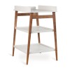 Verzorgingstafel met houten poten - Luiertafel hip - clay/walnut