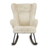Schommelstoel - rocking chair deluxe pluche - Chalk