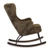 Schommelstoel - rocking chair deluxe pluche - Espresso