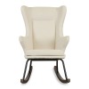 Schommelstoel - rocking chair deluxe - Linen look - Tofu