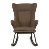 Schommelstoel - rocking chair deluxe - Linen look - Coffee