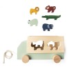 Houten vormenstoof vrachtwagen - Wooden animal truck 