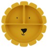 Siliconen bord met onderverdelingen leeuw - Silicone divided suction plate Mr. Lion 