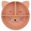 Siliconen bord met onderverdelingen kat - Silicone divided suction plate Mrs. Cat