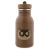 Bruine drinkbus met uil 350ml - Mr. owl  [backtoschool]