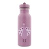 Paarse drinkbus met pauw 500 ml - Mrs. Peacock