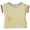 Lichtgele shirt met blaasbloemen - flower multicolor shirt 