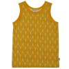 Mosterdkleurig marcelleke met kreeften - Tanktop jersey lycra screenprint lobster 