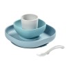 Siliconen maaltijdset - Jungle blauw 