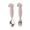 2-delige bestekset - Easy-grip deer friends powder