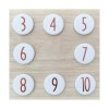Set van 4 cijferbuttons - Koper (3/4/5/6)