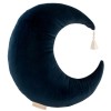 Donkerblauw velvetkussen maan - Pierrot moon velvet cushion night blue 