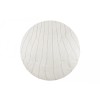 Blauw gestreepte speelmat - Fluffy round playmat blue thin stripes natural