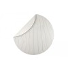 Blauw gestreepte speelmat - Fluffy round playmat blue thin stripes natural