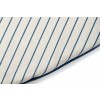 Blauw gestreepte speelmat - Fluffy round playmat blue thin stripes natural