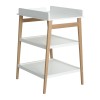 Verzorgingstafel met houten poten - Luiertafel hip - white/naturel