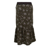 Kakigroene rok met tijgerprint en bloemetjes - Tigra khaki