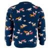 Donkerblauwe sweater met paarden - Moss navy 