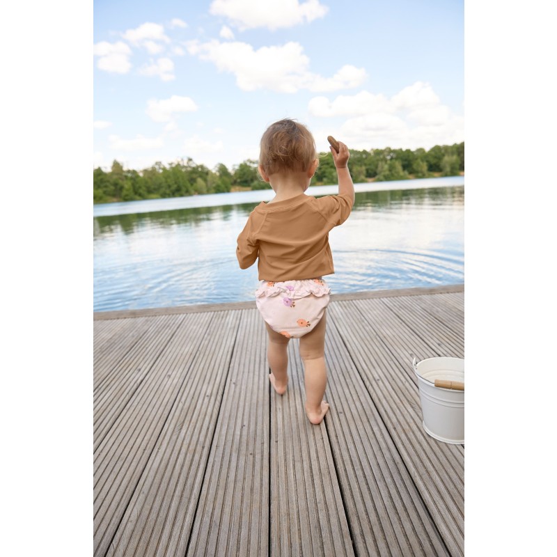 Lassig - Lilaroze zwemluier met visjes - Swim diaper fish light pink